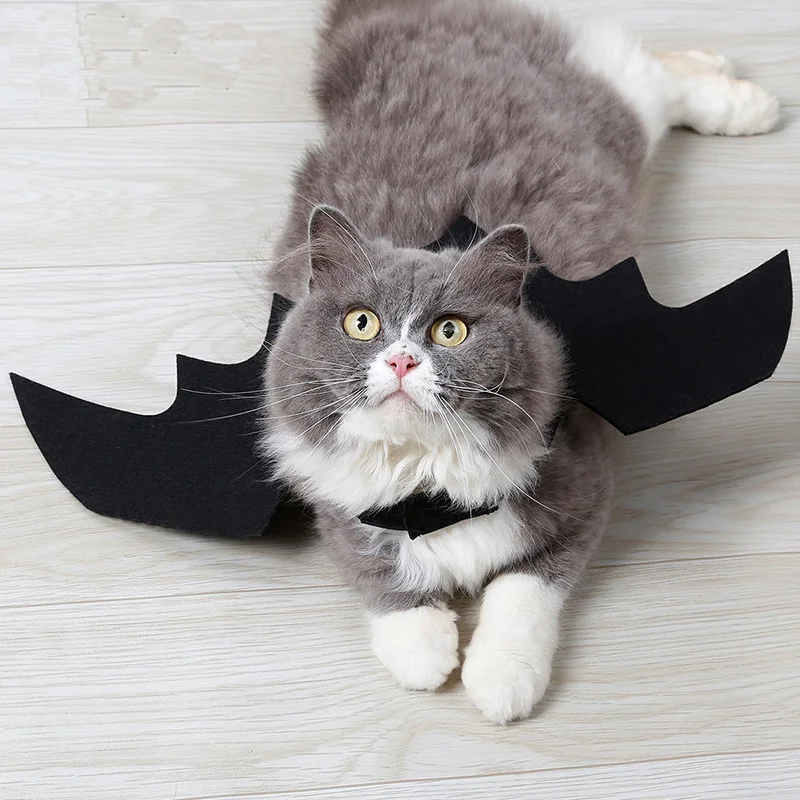 Hoomall 1 шт. Смешные кошки Косплэй костюм Рождество Хэллоуин Pet крылья летучей мыши
