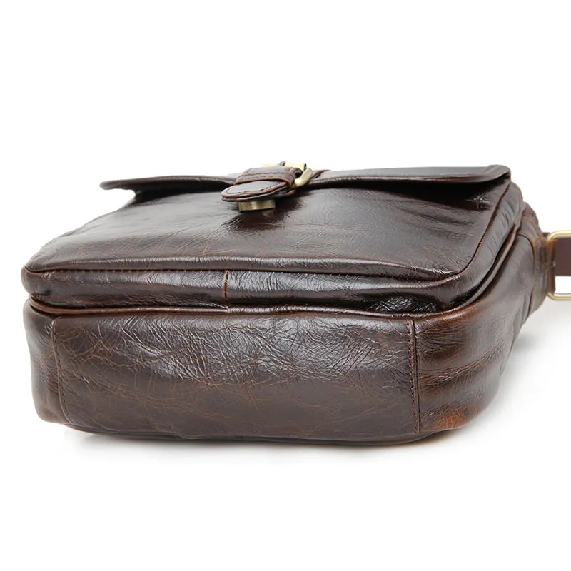 Umhängetasche Männer Gegerbtem Schlinge Leder 1 Tasche Jmd Chocolate Kaffee 7141q Echtes Kleine nIH5UqaXq