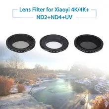 JUNESTAR AGC Glass ND2+ND4+UV for Xiaomi Xiaoyi 4K/4K + Sport Action Camera Accessory