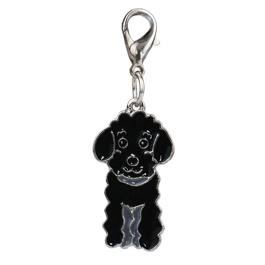 Hot Practical Puppy pendant Poodle Dog Tag Disk Pet ID Enamel Accessories Collar 25mm Necklace Pendant Dog Supplies Drop A3081