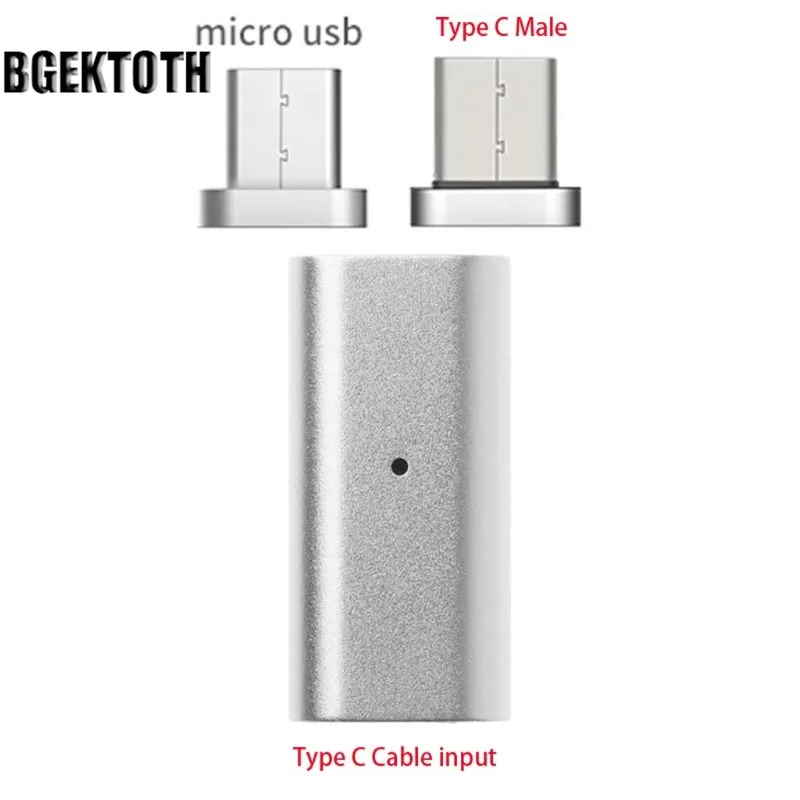 

BGEKTOTH Magnetic Type C Female To Micro USB Type C Male Data Charge Adapter For Android