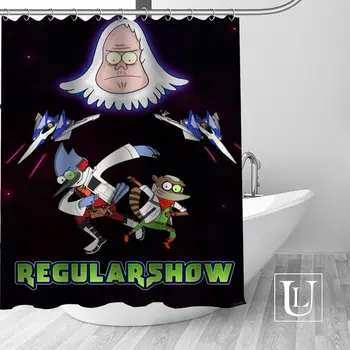 

Regular Show Shower Curtains Custom Design Creative Shower Curtain Bathroom Waterproof Polyester Fabric