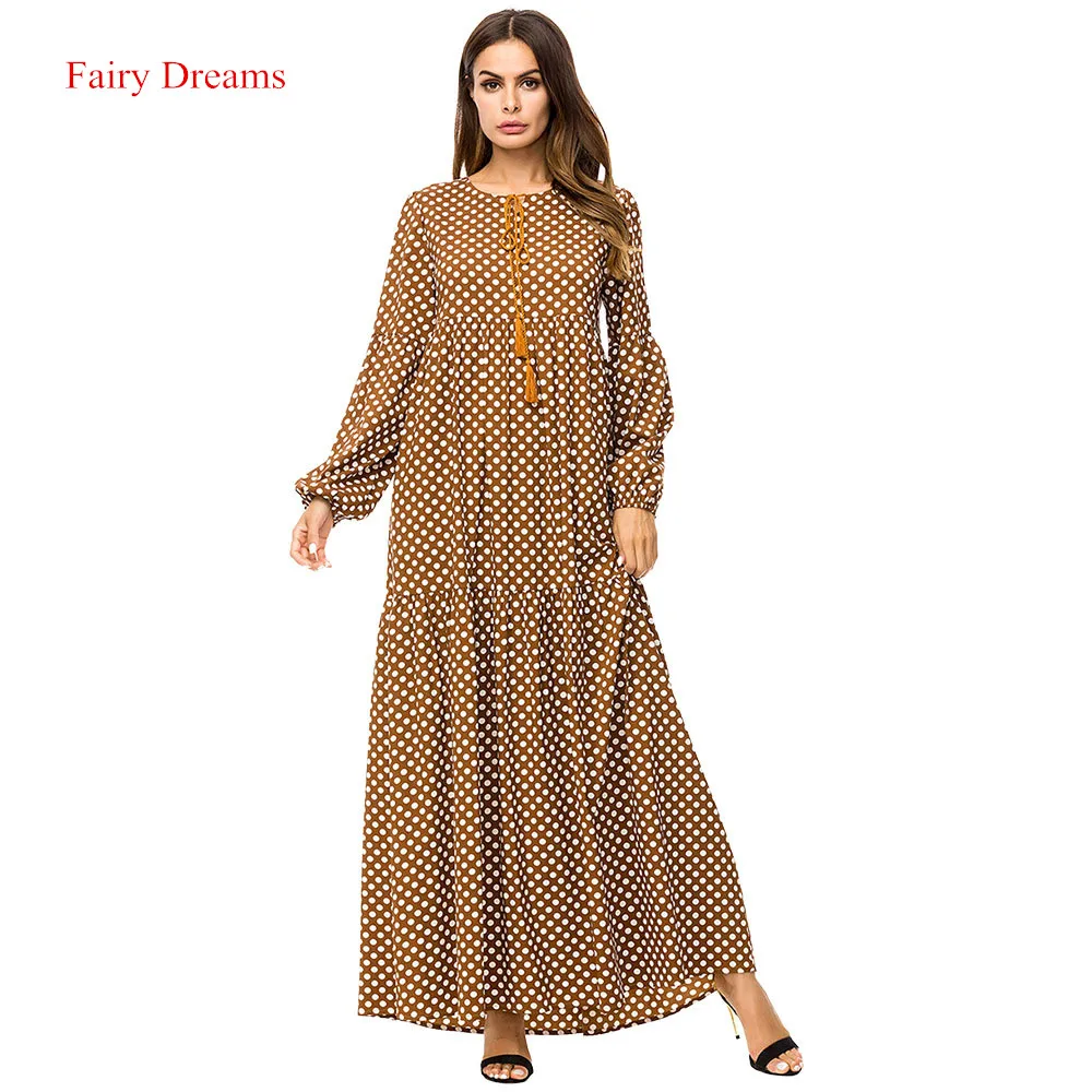 Longgar Gamis Lengan Panjang Untuk Wanita Plus Ukuran Baju