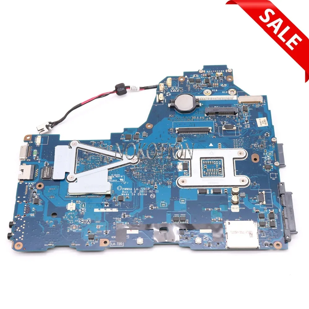 Материнская плата NOKOTION PWWHA LA 7201P Rev 1 0 MB K000128440 для ноутбука toshiba satellite C660 HM65 GeForce|rev