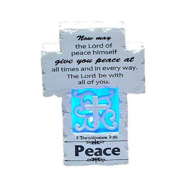 

Christian Cross Christianit Crucifix Noctilucent Luminous Resin Decoration Decoration Cross Gift Small Crafts Jehovah Blessing