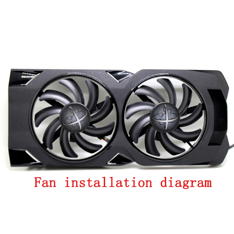 Кулер для видеокарты FirstD 85 мм FD7010H12S 0.35AMP 4Pin кулер на замену XFX RX 560D 570 580