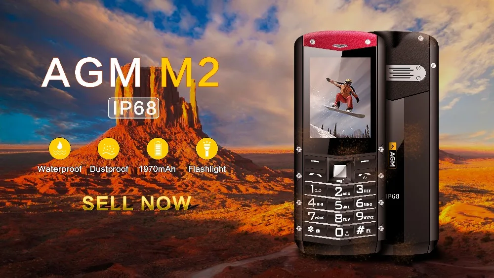 AGM M2 IP68 Водонепроницаемый 2,4 дюймов 2G GSM бар телефон с двумя sim-картами Bluetooth FM студенческий бизнес-телефон с клавиатурой