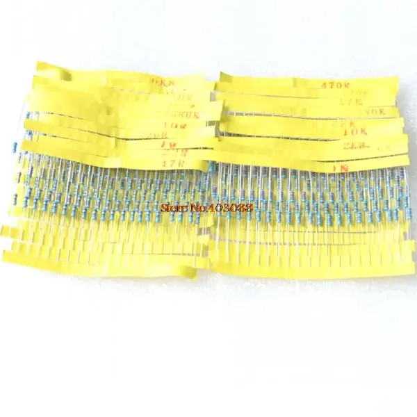New 41 4W 1 Accuracy Resistors Kit Metal Film Resistor Package 20 Kinds Normal Resistor Total 