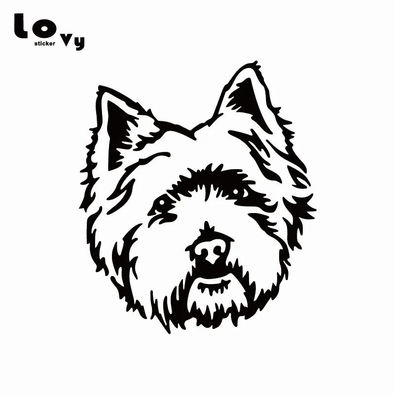 Виниловый стикер для автомобиля West Highland White Terrier Westie Dog с милым мультяшным