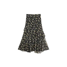 Мода Kawaii boho Цветочный Принт шифоновые женские юбки лето г. высокая талия femme плиссированные уличная корейский стиль длинная юбка