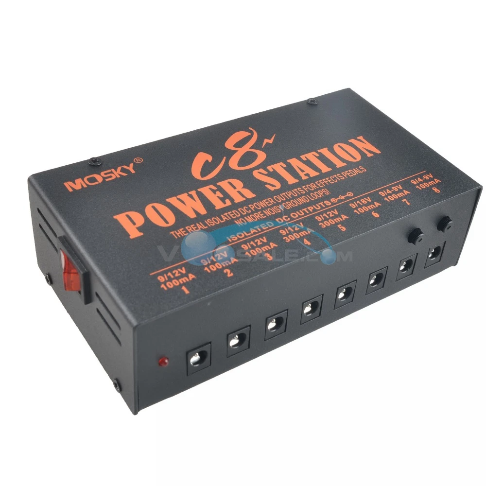 Mosky C8 Guitar Effect Pedal Power Supply 8 Ways Outputs 4-9V Ddjustable 12V 18V Optional Voltage Guitar Pedal Power Station C8 Mosky C8 Guitar Effect Pedal Power Supply 8 Ways Outputs 4-9V Ddjustable 12V 18V Optional Voltage Guitar Pedal Power Station C8