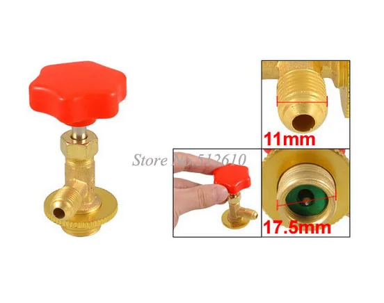 

Red Cap Gold Tone Metal 410 Refrigerant Can Tap Valve Opener