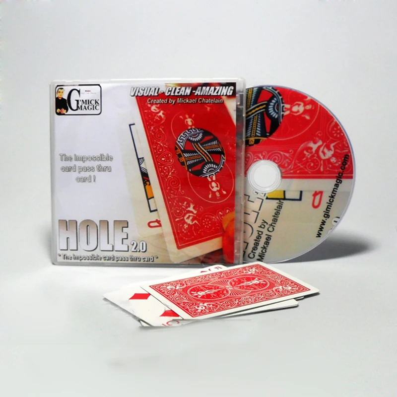 HOLE 2.0 by Mickael Chatelain (Gimmicks+DVD) magic tricks card hole