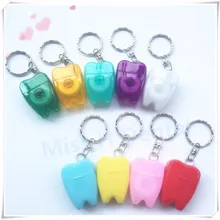 20 шт./компл. зуб-брелок в форме Тип плоским линия Портативный зубная нить десен