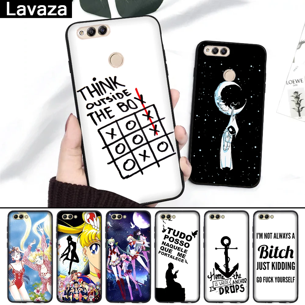 

Lavaza 83FF Lovely Funny Words Anime Silicone Case for Huawei Honor 6A 7A 3GB Pro 7X 8 Lite 8X 8C 9 Note 10