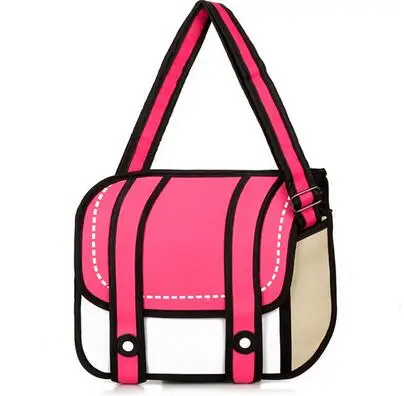 Новые модные женские сумки 2d мультяшная сумка через плечо Bolsa Feminina Bolsosde Ombro 3d сумка - Цвет: red