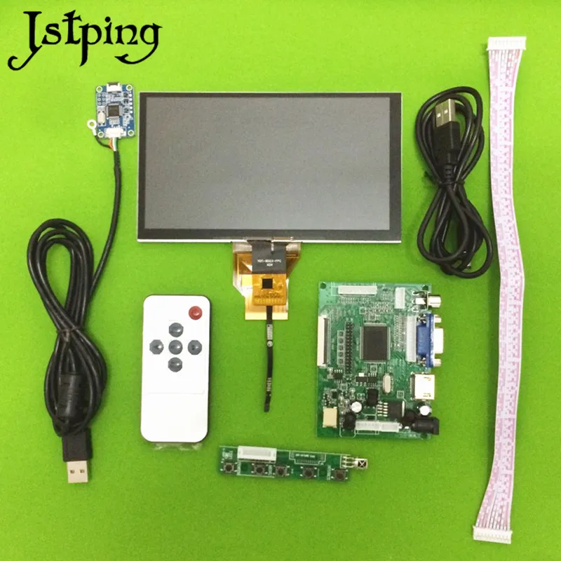 Jstping 6,5 дюймов 800*480 ЖК-экран монитор AT065TN14 драйвер платы емкостный сенсорный экран Комплект HDMI VGA 2AV для Raspberry Pi