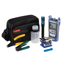 12 шт./компл. волокно комплект инструментов для работы с оптическим кабелем FTTH с FC-6S волоконный Тесак и оптический Мощность метр 5 км прибор для визуального определения повреждения прибор для тестирования