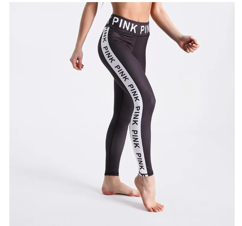 

New Letter Yoga Pants Women Push Up Professional Running Fitness Gym Sport Leggings Tight Trouser Pencil Leggins