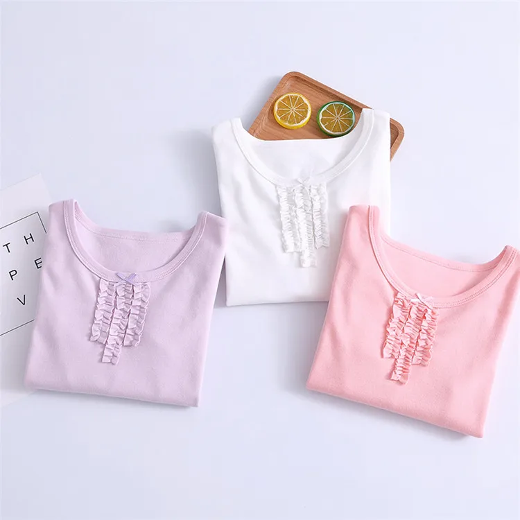 Pink nightdress princess nightgowns sleepwear dress for girls child cotton nightgowns baby nightwear dress 1-08