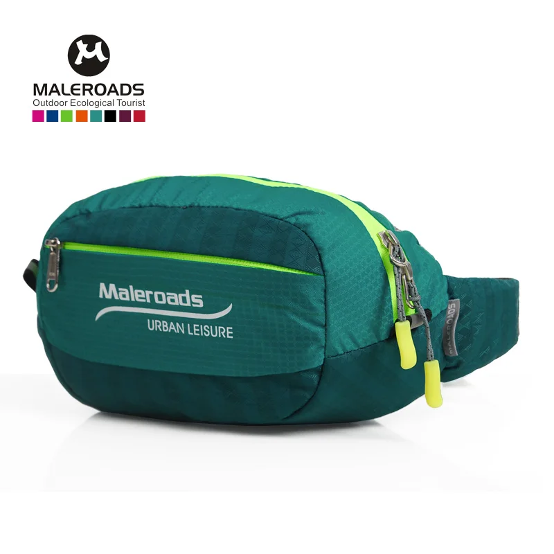 Maleroads сумка для бега, поясная сумка, водонепроницаемая поясная сумка, поясная сумка, сумка на пояс для похода, для альпинизма, для путешествий, Bumbag, больше карманов - Цвет: Peacock Blue