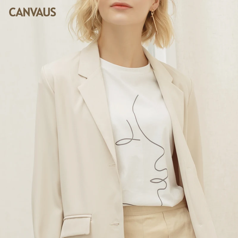 Canvaus 2019 летняя абстрактная Футболка с принтом повседневная хлопковая футболка