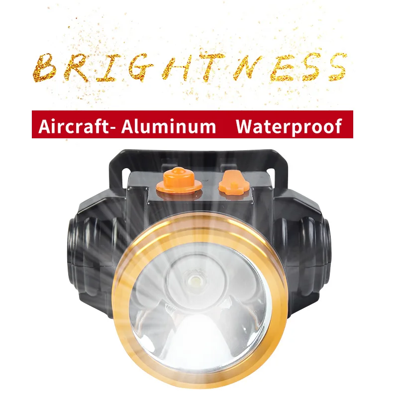 

QINLE LED Headlamp Outdoor Lighting Stepless Dimming Headlight Waterproof Flashing Torch Lantern 18650 Head Lamp Rechargeable