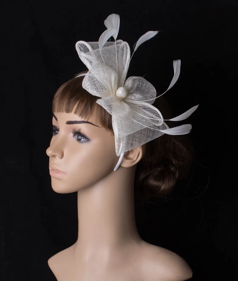 

Free shipping 17 color avaliable sinamay fascinator hair accessories cocktail hats party hats wedding headwear 6Pcs/lot MSF266