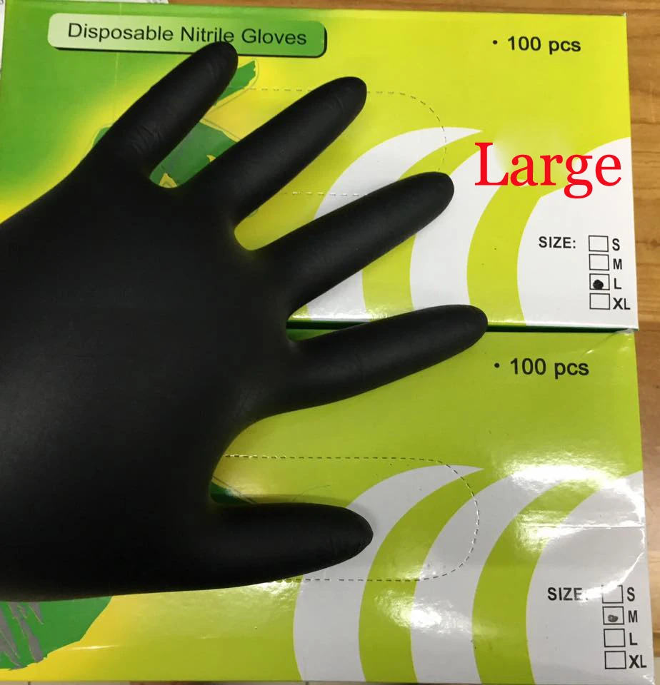 

Tattoo Gloves New Arrival 100PCS NitrileTattoo Gloves Black Large Disposable Nitrile Available Accessories For Free Shipping