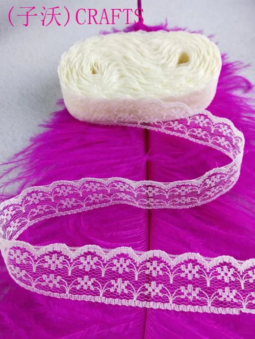 10 ярдов DIY вышитые чистый кружевной ткани белый продажи кружева ленты для шитья Свадебные украшения - Цвет: 22mm wide beige