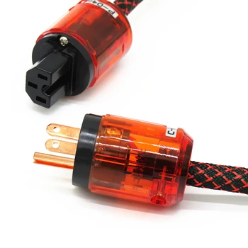 

1pcs HiFi Audio US EU AC Power plug cord AU Power line AMP DVD CD Power CABLE