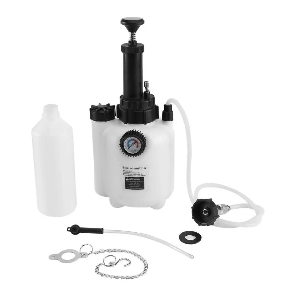 

3L Capacity Brake Fluid Bleeder Pneumatic Brake Bleeding Tool For Cars Trucks Motorcycle Universal Vehicle Maintenance Tool