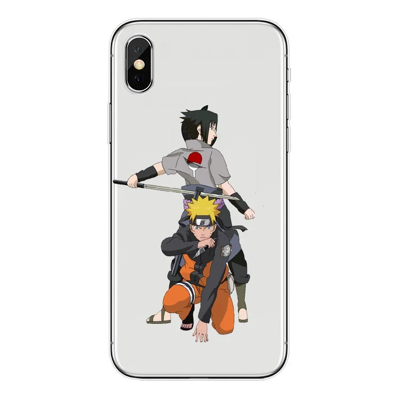 Moda аниме Uzumaki Наруто Саске Какаши Мягкий ТПУ Tampa Da Caixa Do PC для iPhone Da Apple X XR XS Max 8 7 6 Plus 5 4 Coque