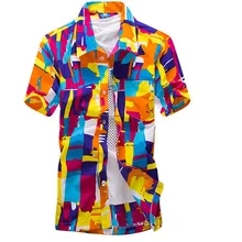 Мужская гавайская рубашка с цветочным принтом летние мужские рубашки с коротким рукавом модная повседневная одежда бренд Camiseta Masculina 5XL