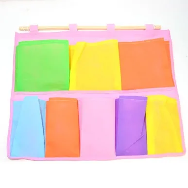 

ZW040 Colorful hanging bag 8pockets 49.5*40.5cm free shipping