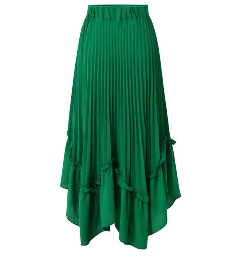 Лолита макси юбка Faldas полиэстер Mujer Топ натуральный юбка пачка Бесплатная доставка 2019 Женская высокая талия плиссированные женские