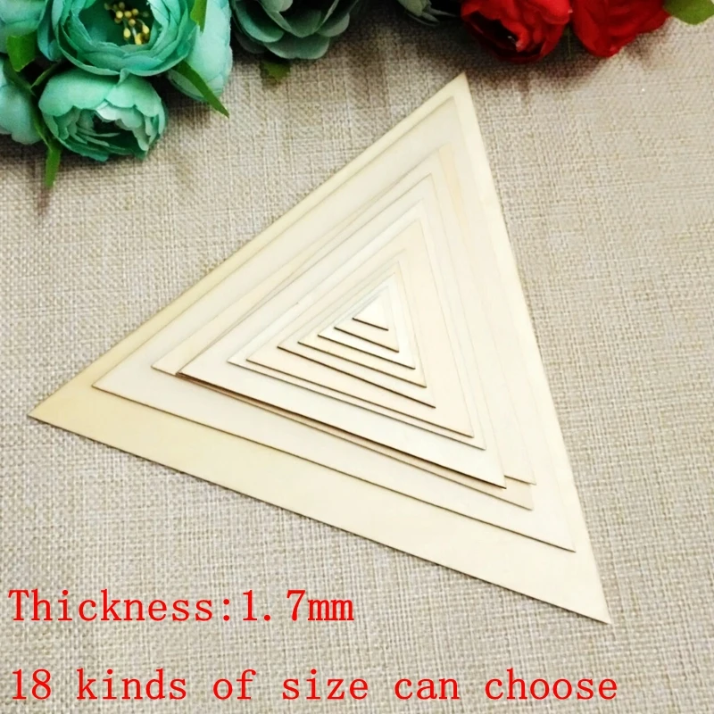 

18 size can choose Plain Wood Wooden triangle Blank triangle Slices Discs for Wedding accessories DIY Crafts Embellishments C63