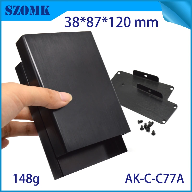 Szomk Custom Diy Extruded Aluminum Heat Sink Enclosure for inverter relay GPS tracker aluminum box audio display junction box (4)