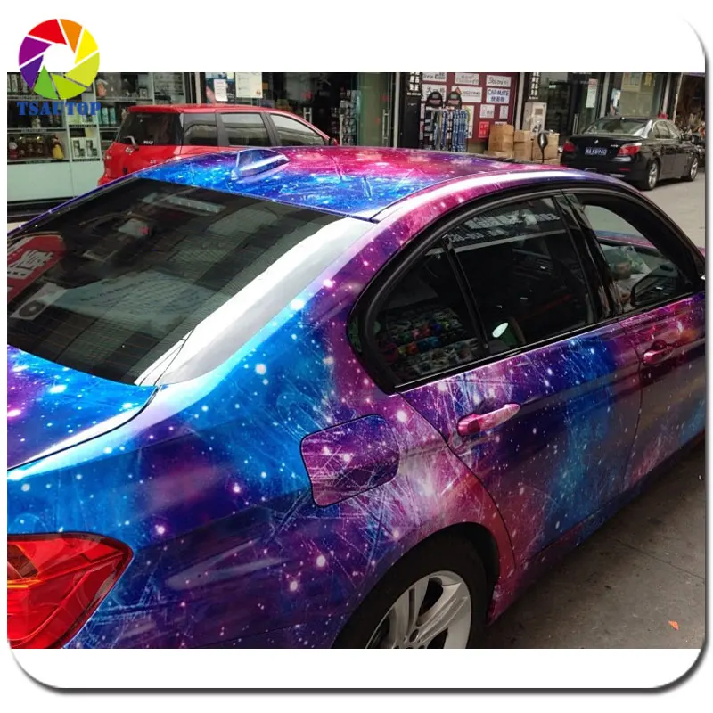 2016 Top Quality 1.52*30m Popular Star Galaxy Car Wrap Vinyl Wrapping