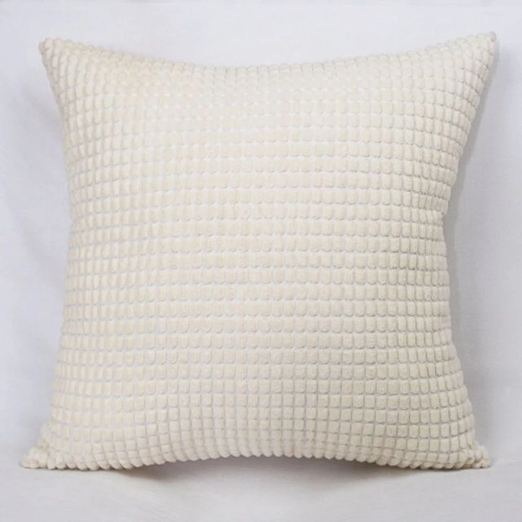 Corduroy Soft Solid Decorative Square Throw Pillow Covers Set Cushion Case for Sofa Bedroom Car 24x24inch 60x60cm