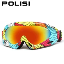 Polisi niños niños gafas de esquí gafas de nieve esquí esférico anti-niebla de la lente uv400 gafas de invierno a prueba de viento snowboard esqui gafas de skate