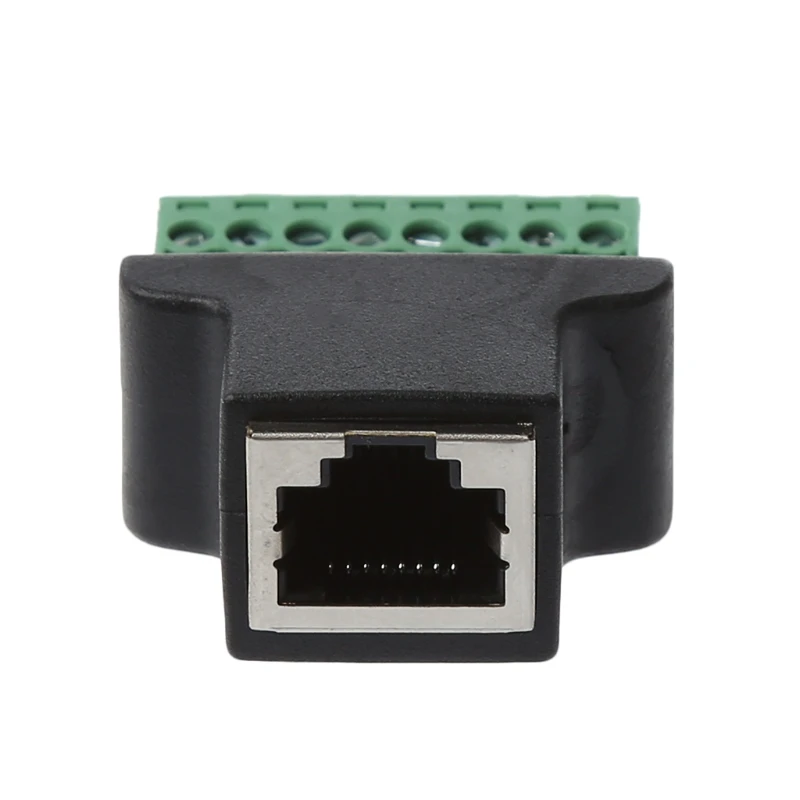1 комплект Ethernet RJ45 гнездовой к 8 контактный винтовой клеммный разъем адаптер для