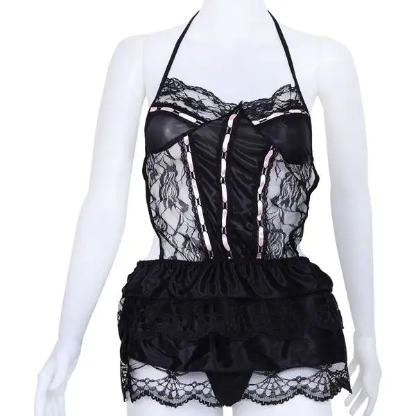 NEW Black Sexy Costumes Sexy Lingerie Perspective Dress Underwear