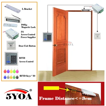 

RFID Access Control System Smart Door Lock Safe Kit Electronic Gate Opener Home Garage Digital Set Eletric Magnetic