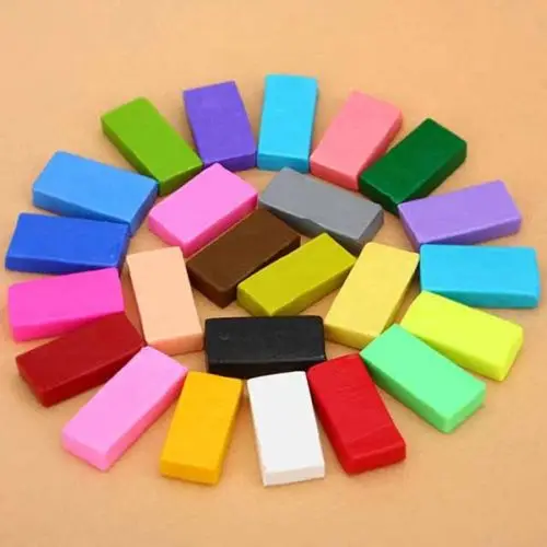 

12/24/32 Colorful Soft Polymer Plasticine Fimo Effect Clay Blocks Educational