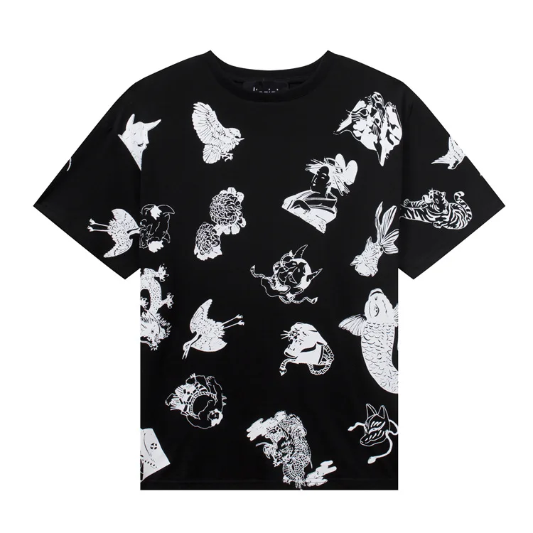Women Men Summer 2 Piece Set (tshirt+pant) Female Streetwear Hip Hop Loose Casual Print Short Sleeve T Shirt Straight Trousers