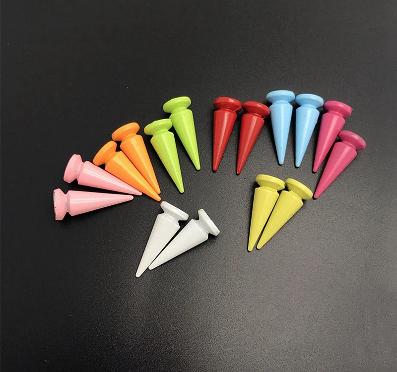 

candy color trimits painted spike garment rivet studs with screws for bag, hat, shoe,leather chocker diy craft accessory