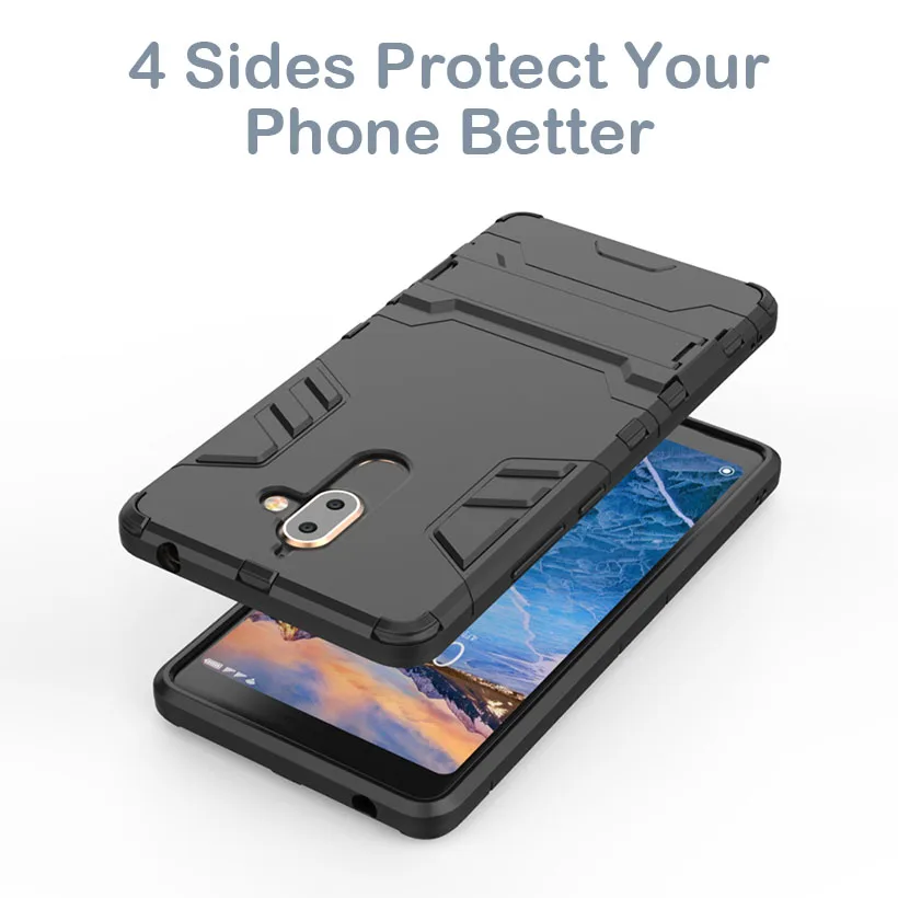 Чехол для Nokia 7 1 Plus Жесткий ПК + ТПУ противоударный защитный чехол телефона 6 X6 2018 2 3