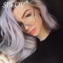 2017 SPLOV Ronda Gafas de Hombres mujeres Gafas de Sol de Marco de Metal Gafas vintage Mujer Óptica Lentes Lente Clara Transparente Superior