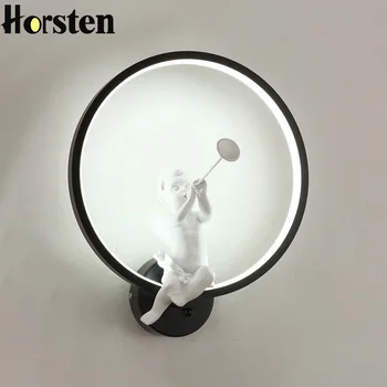 

Horsten Modern Nordic Angel LED Wall Light Lamp Sconce Metal Resin Acrylic Wall Lamp Bedroom Bedside Wall Lights Home Decoration